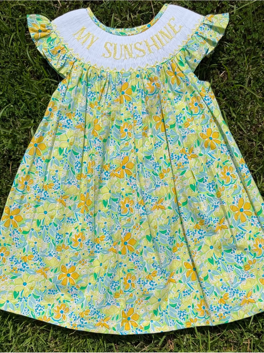 MY SUNSHINE Hand Smocked Dress